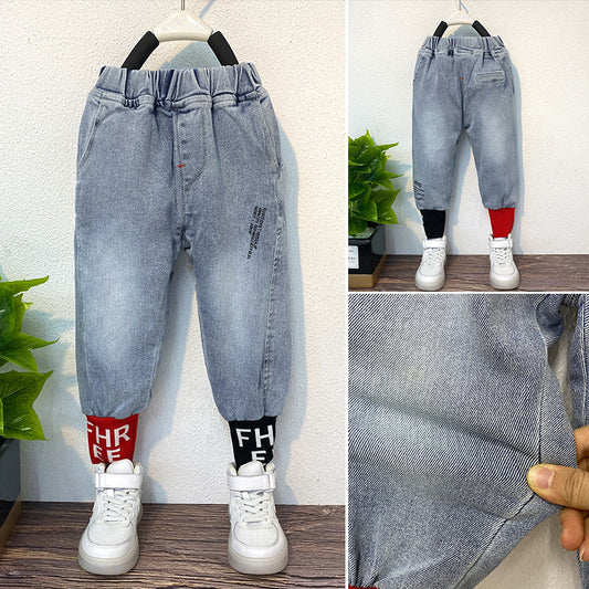 Trendy Jeans met Letterprint voor Peuters/ Kinderen