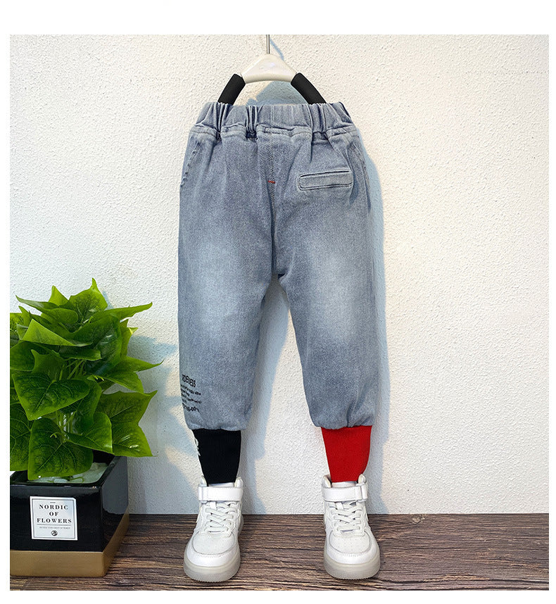 Trendy Jeans met Letterprint voor Peuters/ Kinderen