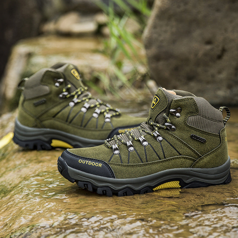 Europese en Amerikaanse Modieuze Casual Outdoor Ademend Waterdichte Wandelschoenen van PU-Leer & Mesh met Vestersluiting voor Dames