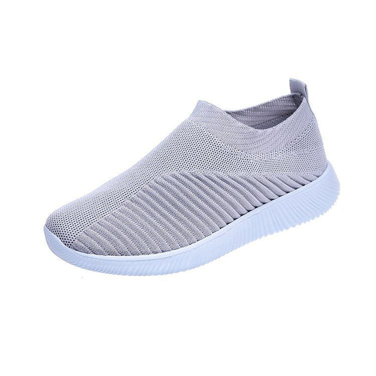 Europese en Amerikaanse Casual Populaire Geweven Lichte Slip On Sportsneakers met Zachte Zool voor Dames & Meiden