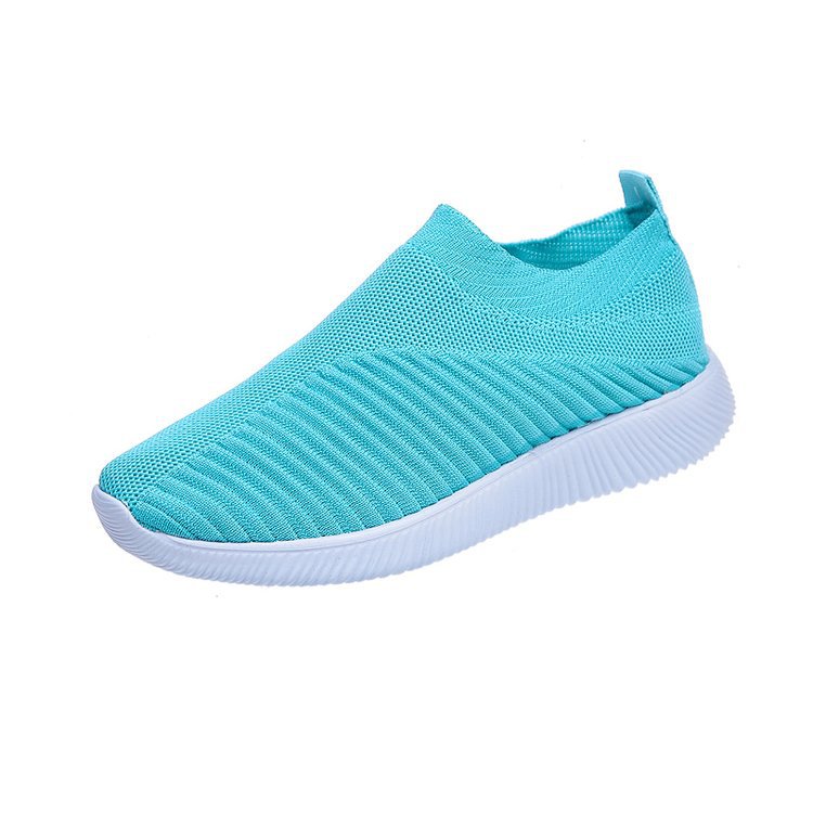 Europese en Amerikaanse Casual Populaire Geweven Lichte Slip On Sportsneakers met Zachte Zool voor Dames & Meiden
