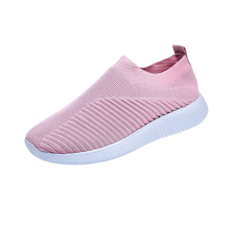 Europese en Amerikaanse Casual Populaire Geweven Lichte Slip On Sportsneakers met Zachte Zool voor Dames & Meiden
