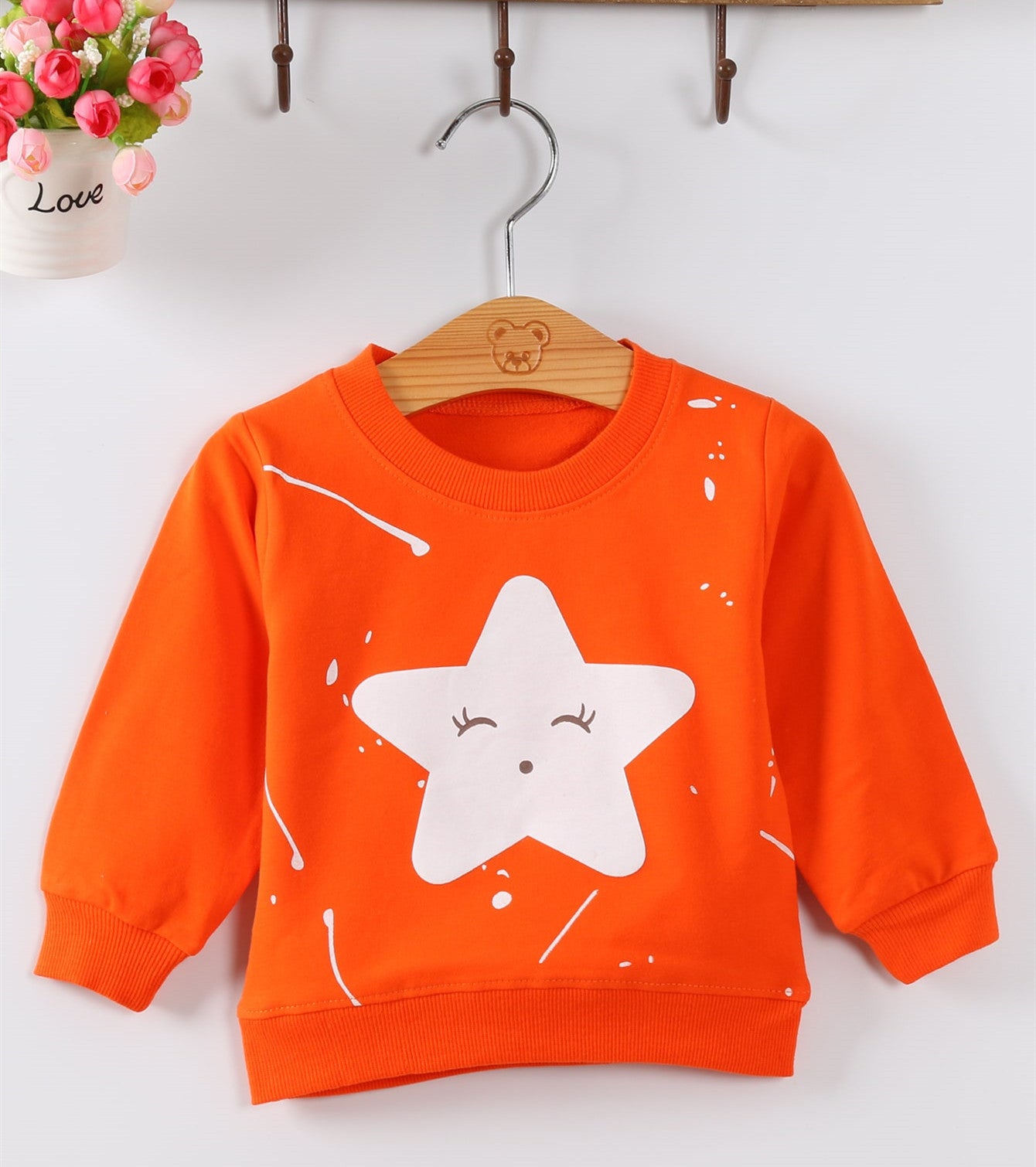 Sweatshirt voor Meisjes met Sterprint