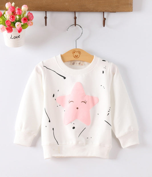 Sweatshirt voor Meisjes met Sterprint
