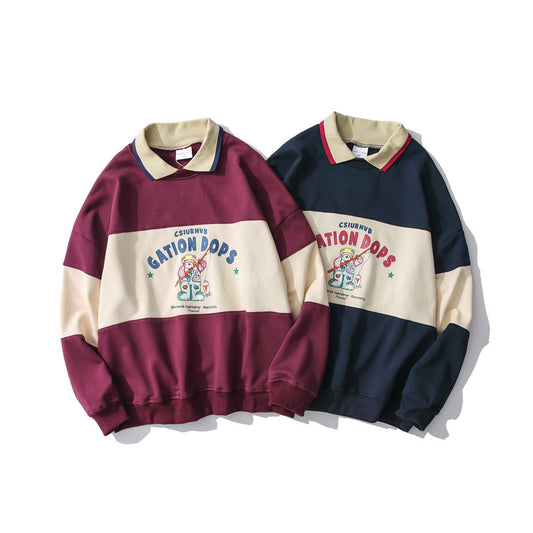 Retro  berenprint polokraag koppelkleding