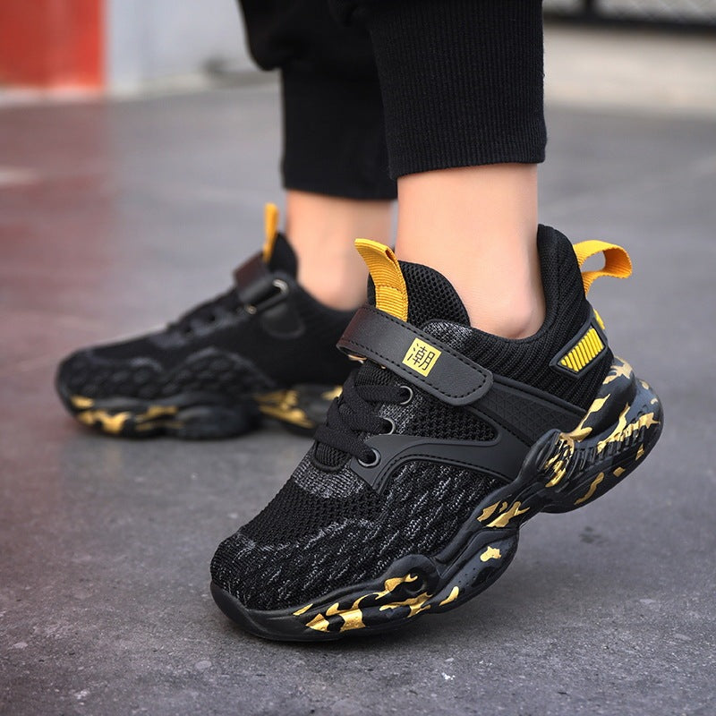 Flying Weave mesh kindersportschoenen met Antislip