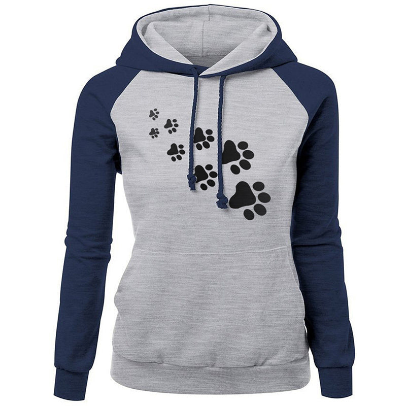 Hoodie met kattenpootprint