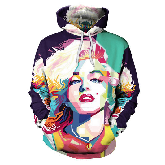 Beauty Aquarel Digitale Print Hoodie