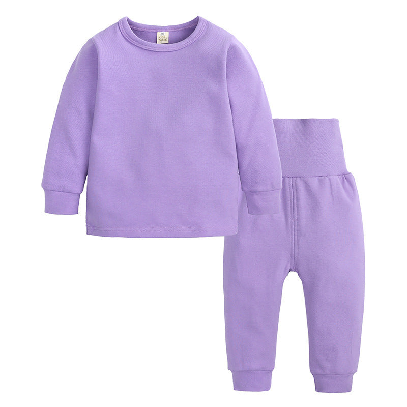 Winterse Warme Basic Kinderpyjama Tweedelig-Set