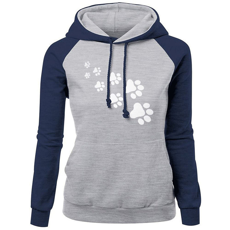 Hoodie met kattenpootprint
