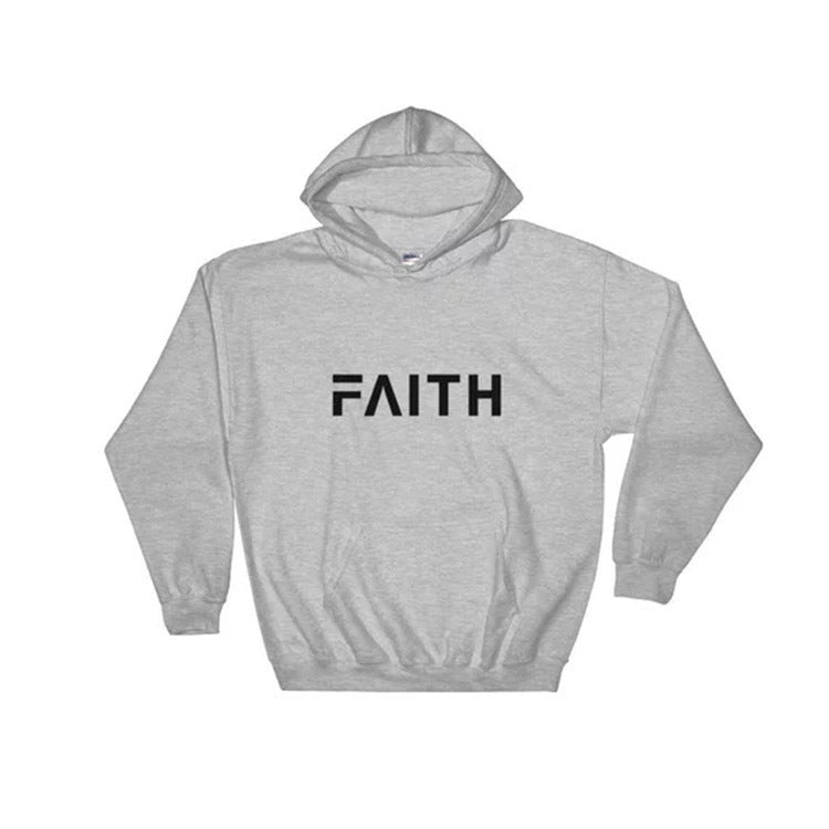 Faith Letter Print Dames Hoodies