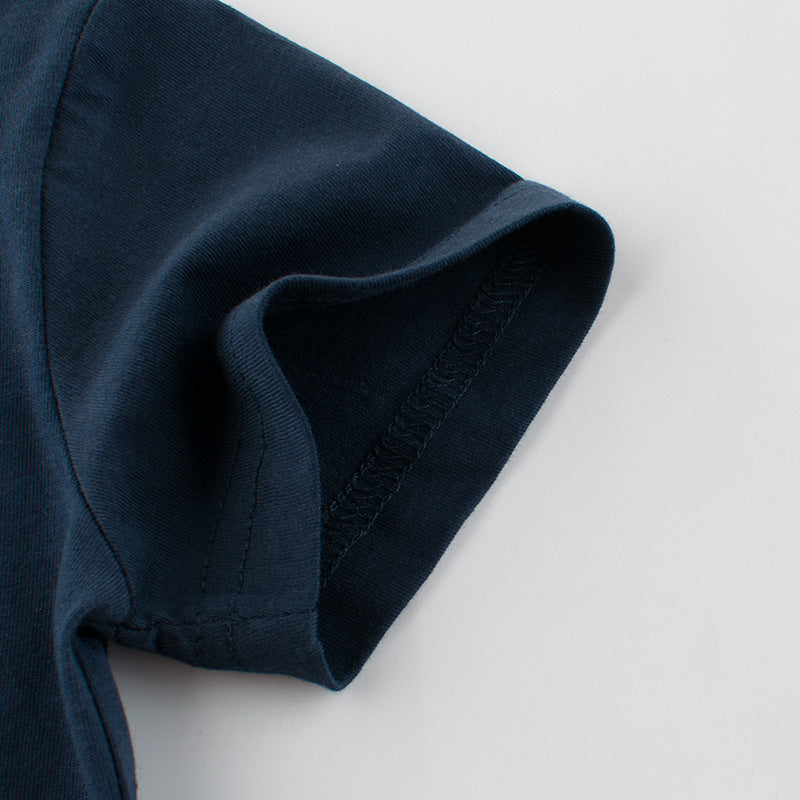 Trendy Casual Effen Kleur Bedrukte Super Hero T-shirt met Ronde Hals en Korte Mouwen voor KInderen