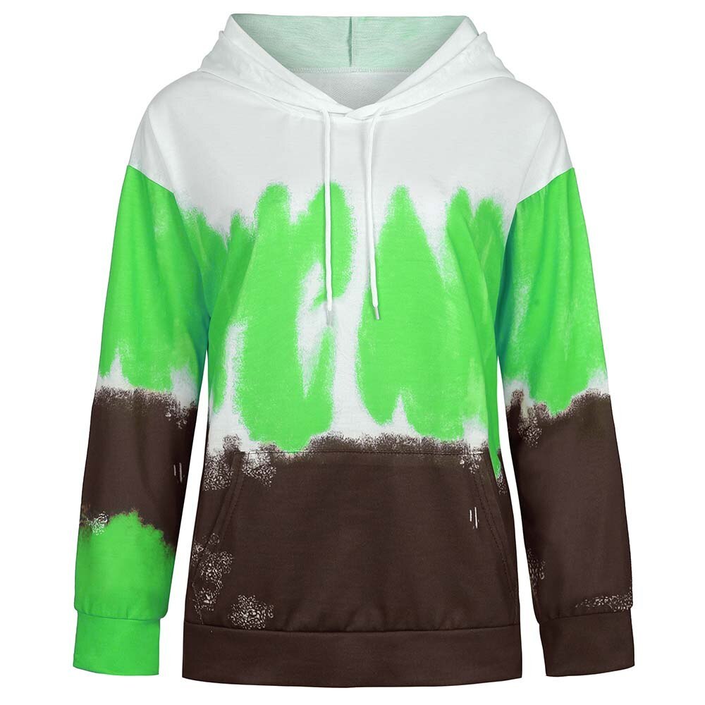 Hoodie met tie-dye print