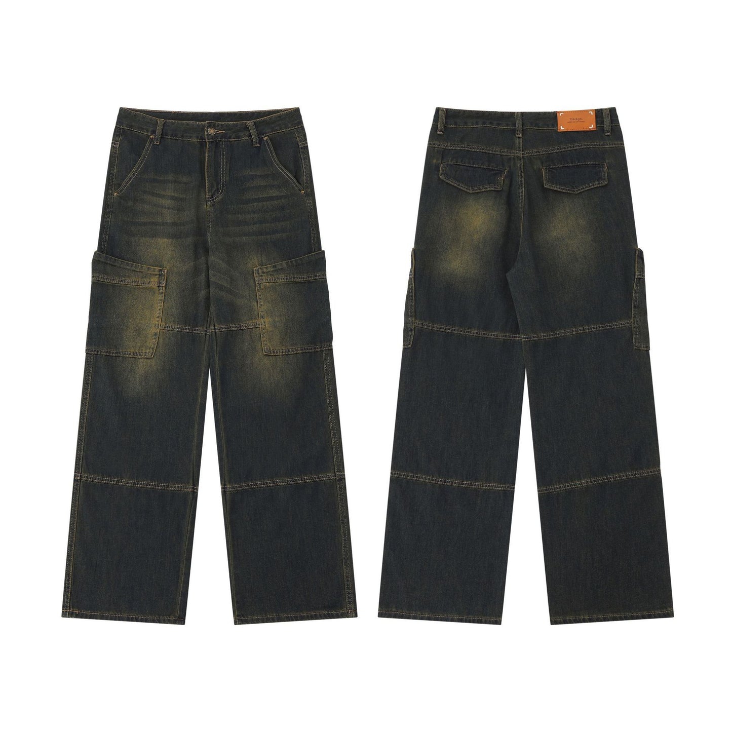 Amerikaanse Retro Washes Jeans met Wijde Pijpen voor Dames/ Plus Size & Meisjes