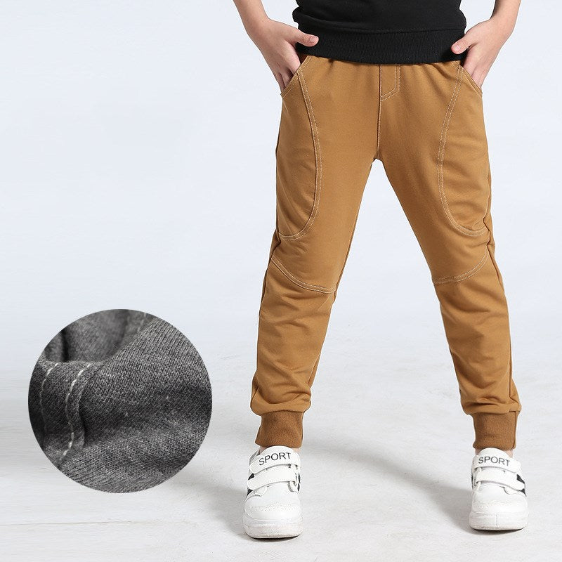 BinPaw Casual Katoenen Stretch Sport Sweatpants met Trekkoord en Zakken voor Kinderen