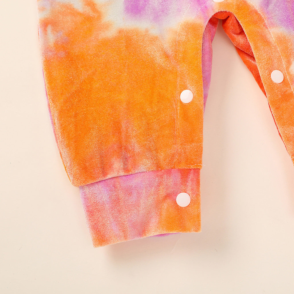 Tie Dye Jumpsuit met Capuchon voor Baby's/Peuters