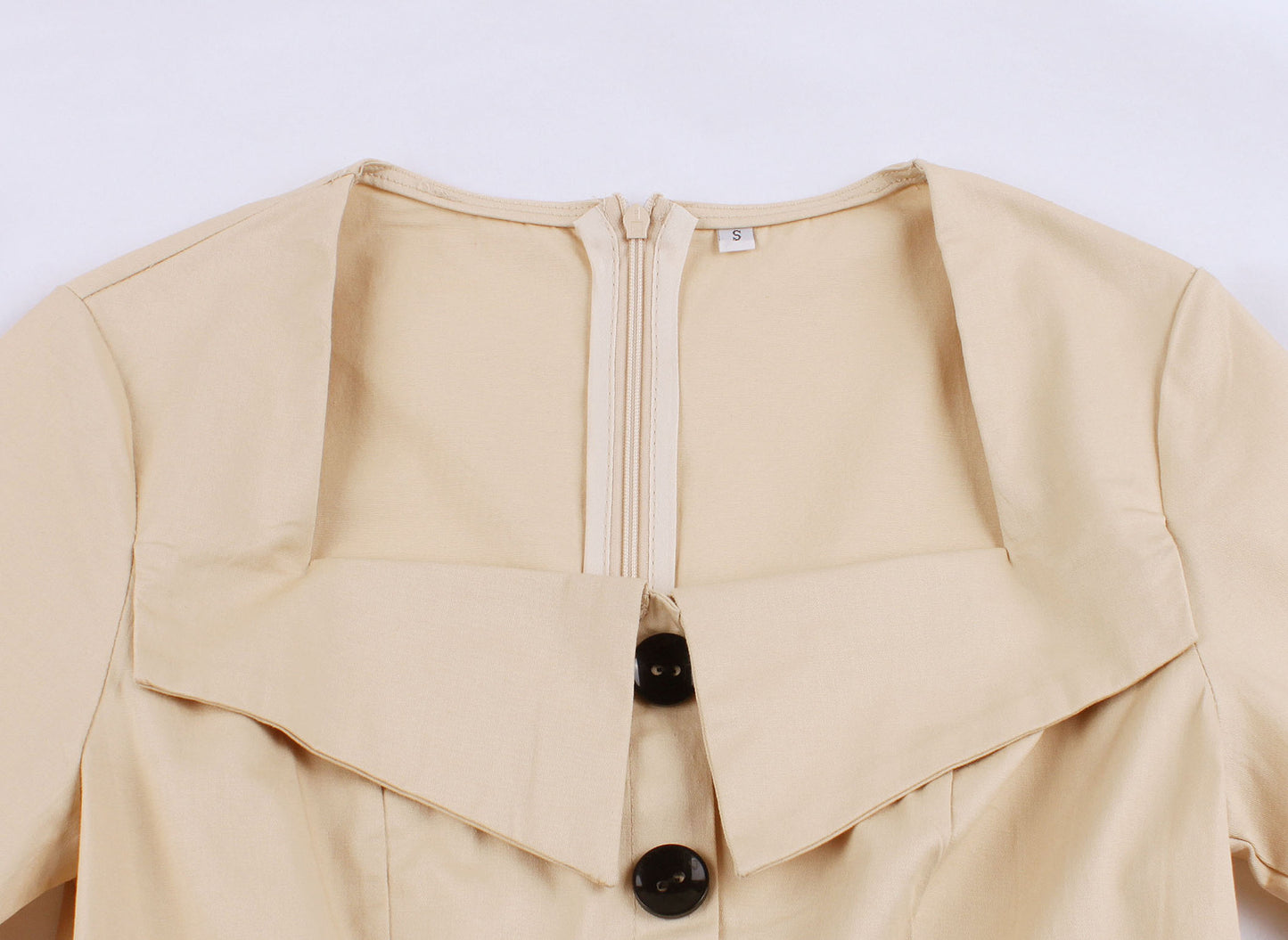 Hepburn Style Vintage Effen Kleur Jurk met Korte Mouwen en Rode Riem voor Dames & Plus-size