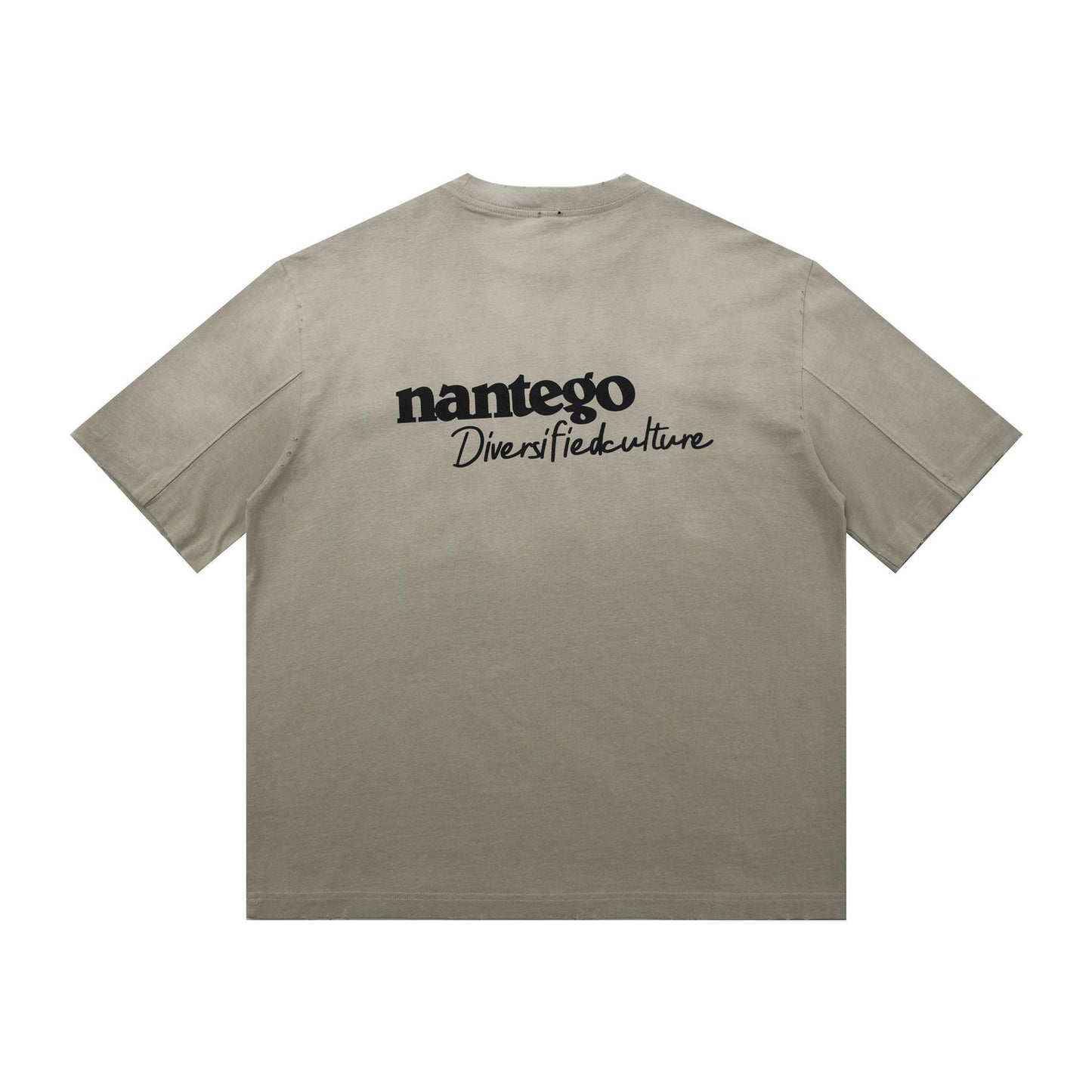 Stijlvolle Sportieve Effen Kleur Casual Vintage Letterprint T-shirt met Ronde Hals en Korte Mouwen voor Unisex