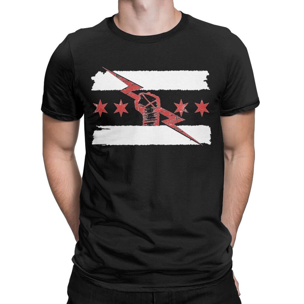 Amerikaanse Trendy Original CM Punk "Best In The World" T-shirt Korte Mouwen en Ronde Hals voor Heren