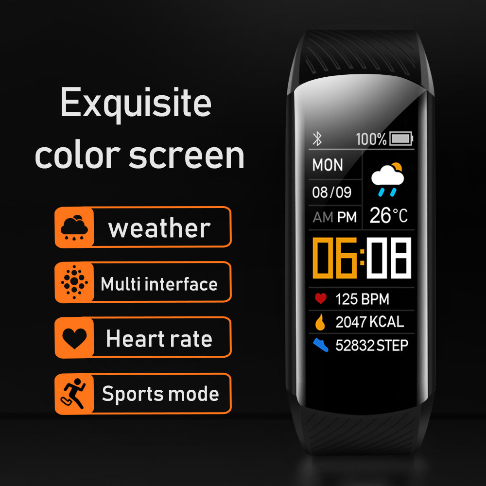 Stijlvolle Sportieve C5S Smartwatch met Stappenteller en Gezondheidsmonitoring voor Heren