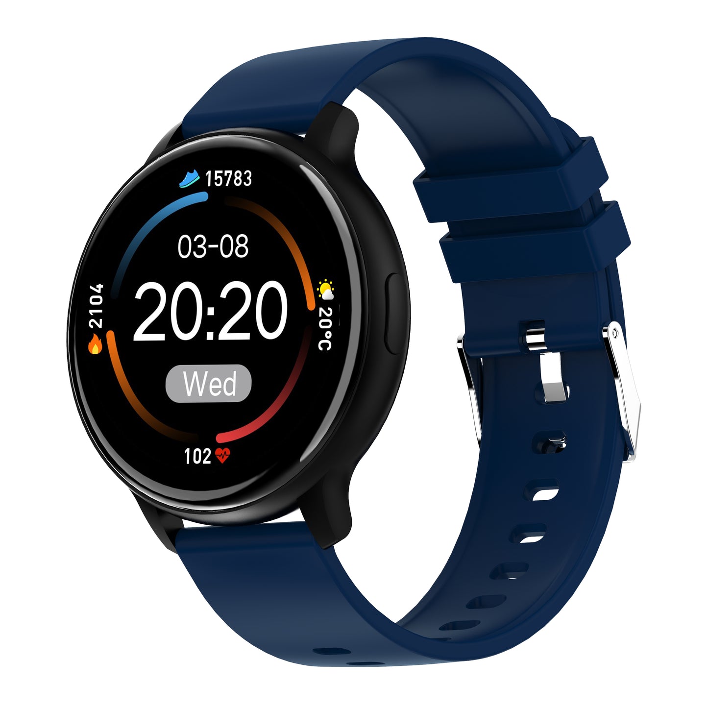 Eenvoudige Zakelijk Casual Bluetooth-Belfunctie Smartwatch Multifunctioneel met Hartslag-Bloeddruk en Zuurstofverzadigingsmeter voor Unisex
