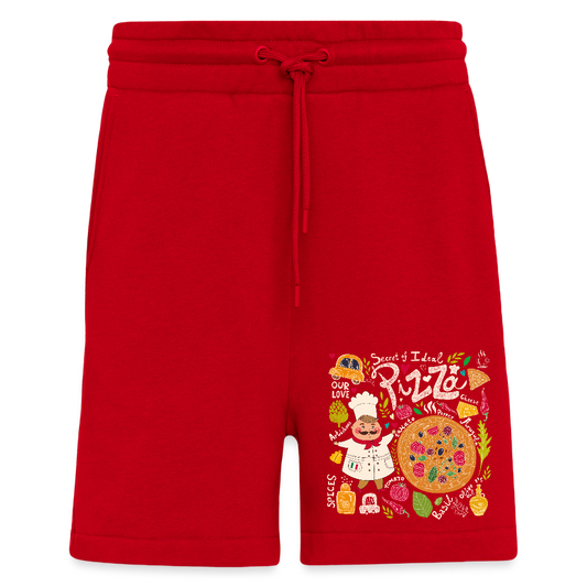 Organic relaxed shorts made in EU - rood