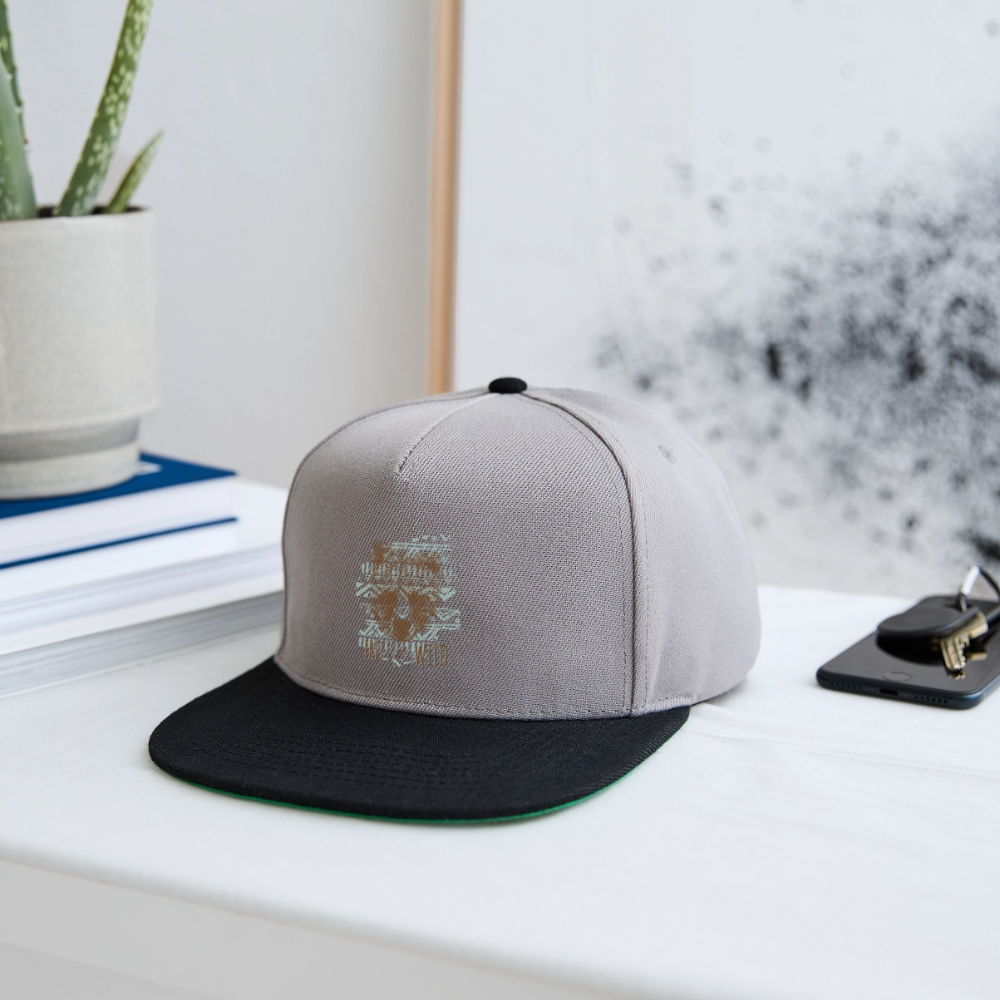 Snapback cap - grafietgrijs/zwart