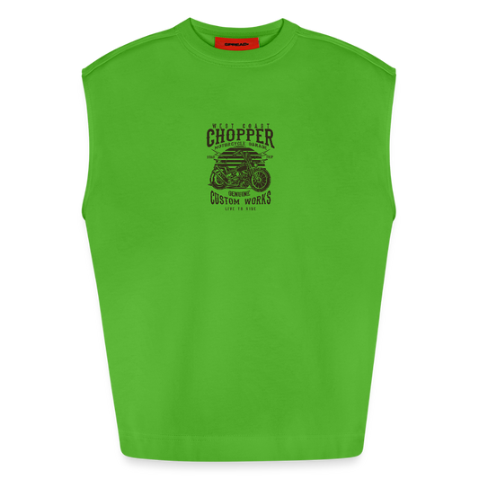 Heavyweight oversized organic tanktop made in EU Unisex - Apple Neon