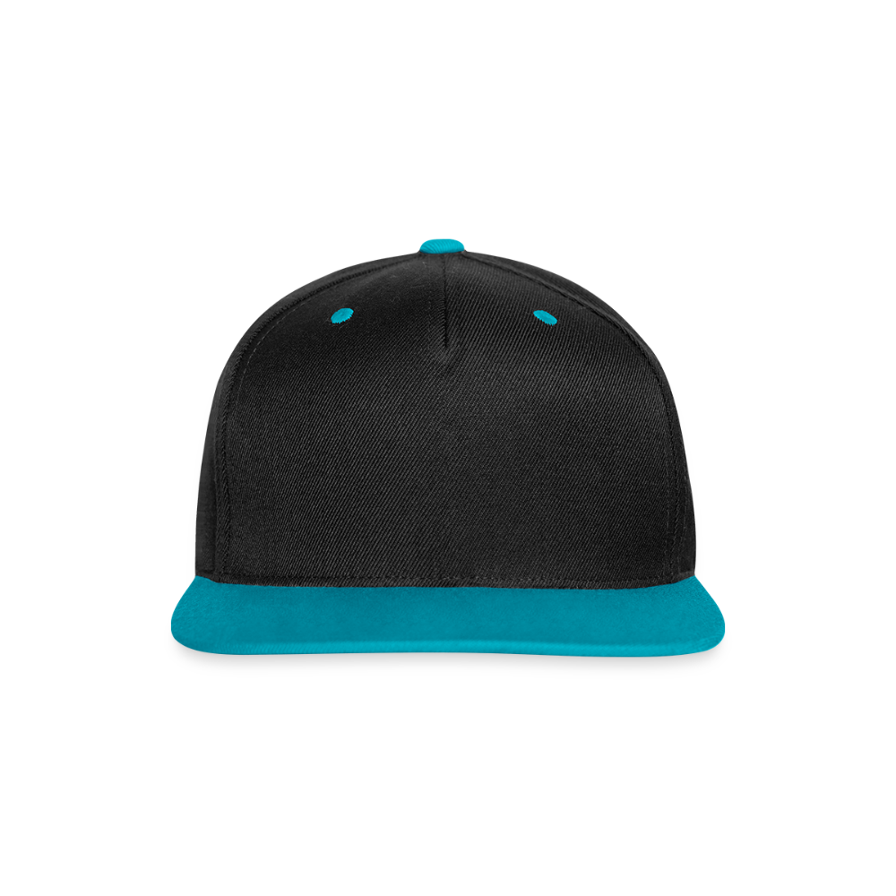 Contrast snapback cap - zwart/turquoise