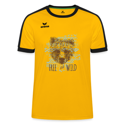 Erima Uniseks Retro Star shirt - geel/zwart