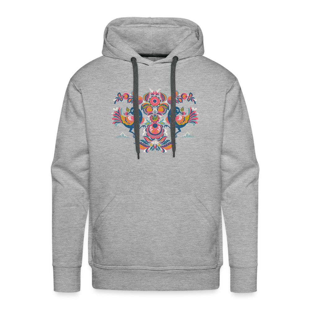 Mannen Premium hoodie - grijs gemêleerd