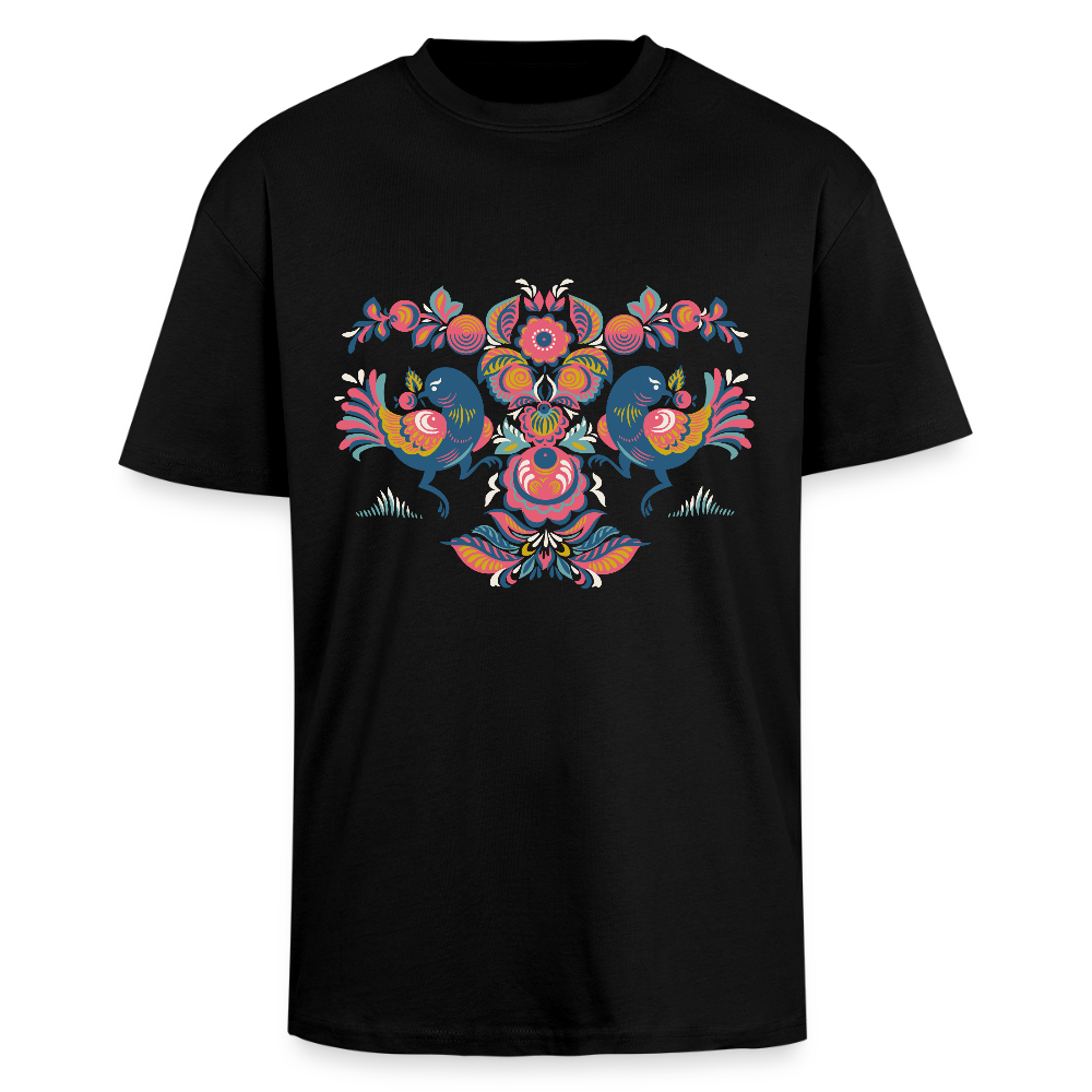 Dik oversized T-shirt - zwart