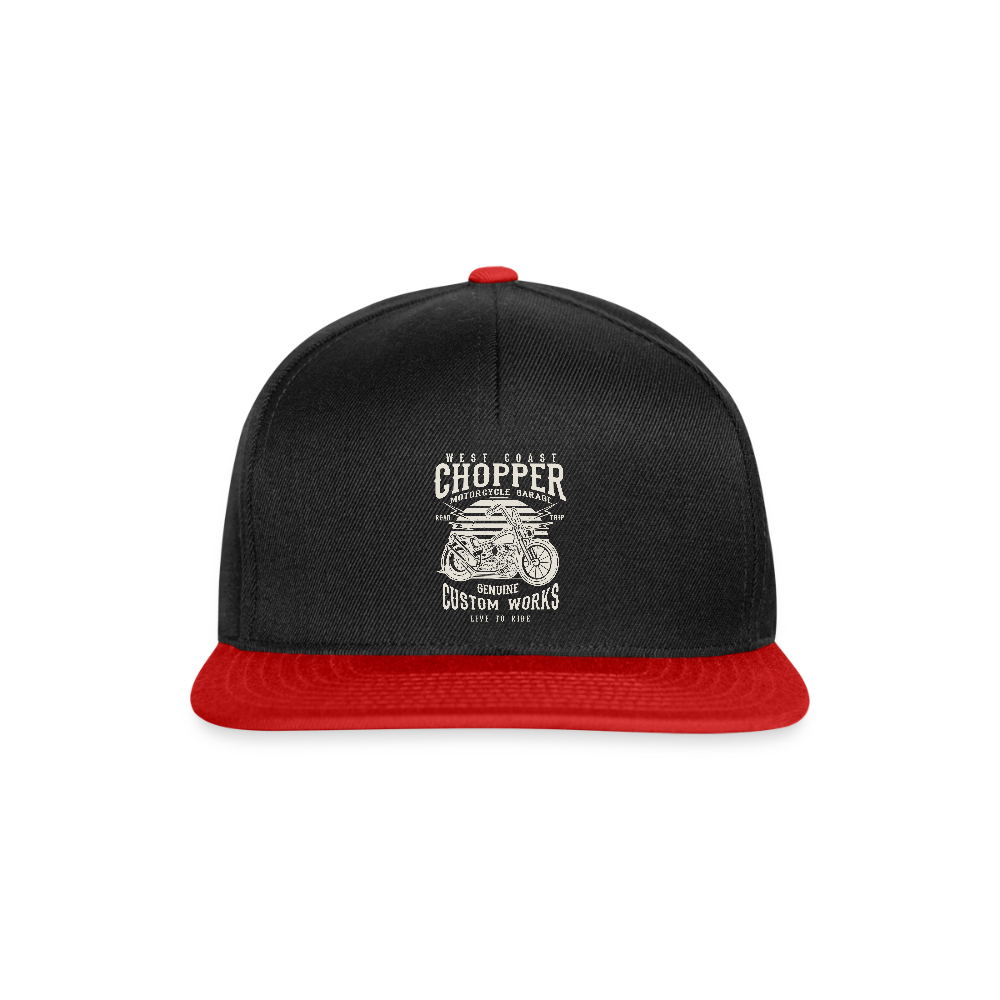 Snapback cap - zwart/rood