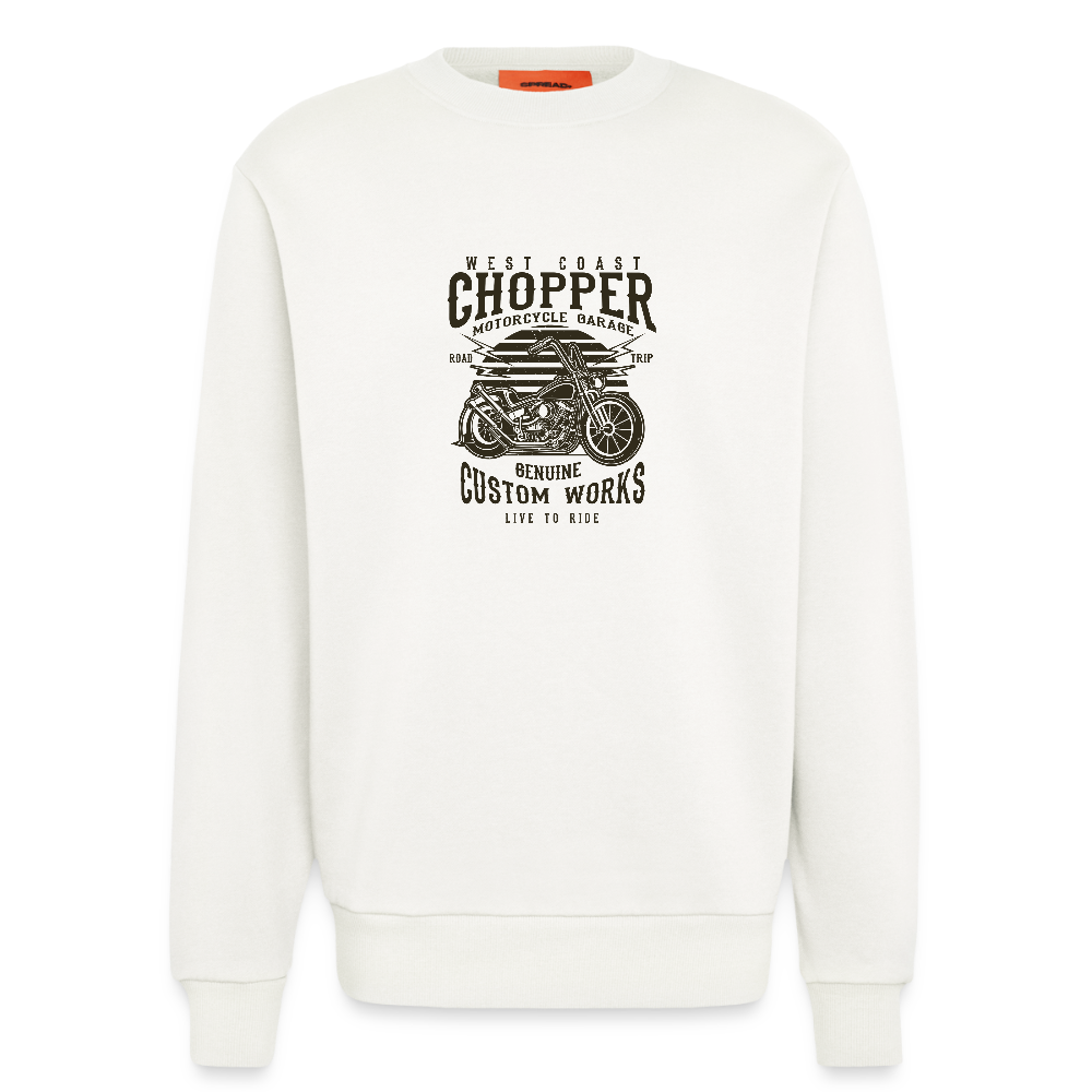 Organic relaxed crewneck made in EU - OFF WHITE