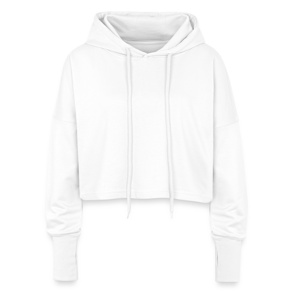 Cropped vrouwen hoodie - wit