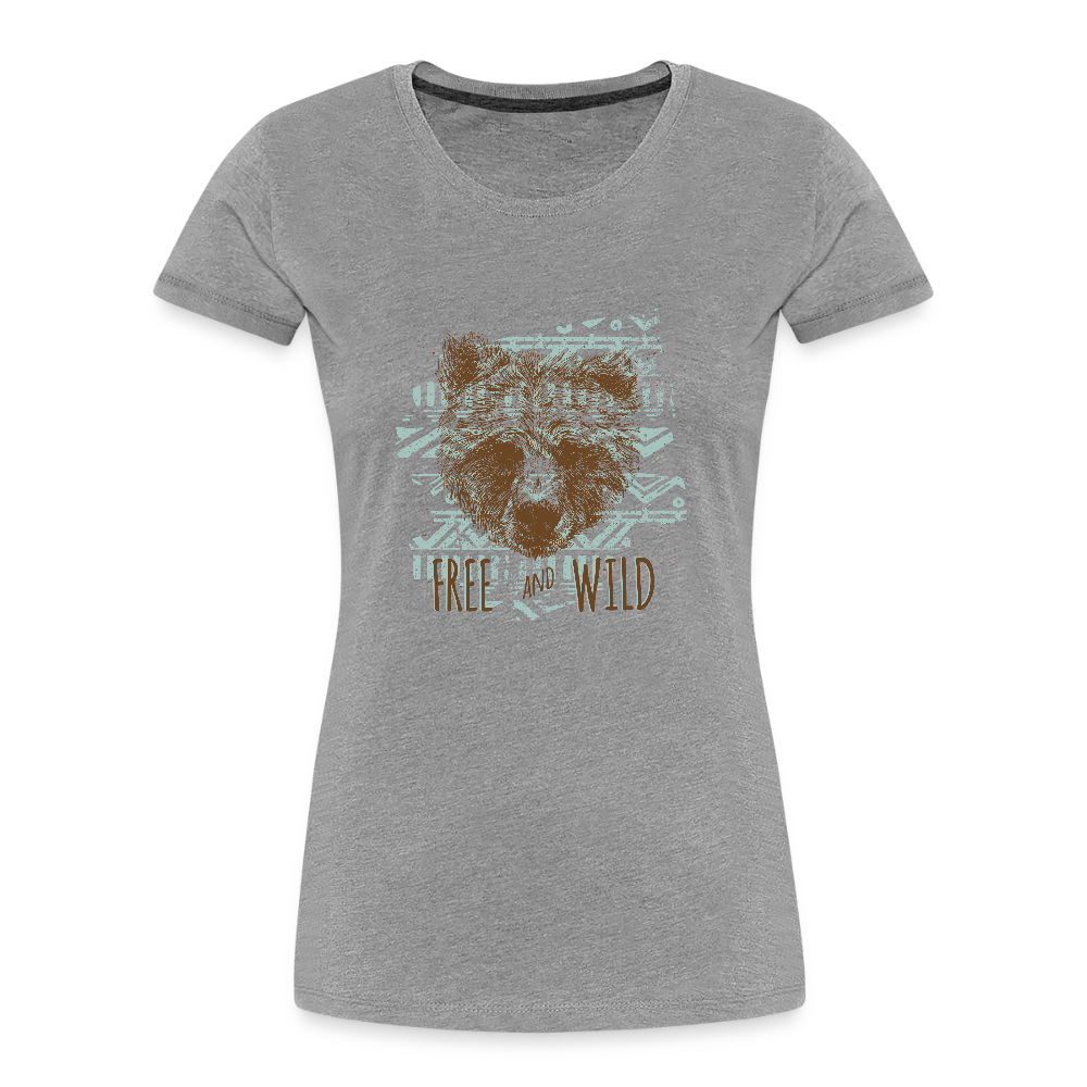 Vrouwen premium bio T-shirt - grijs gemêleerd