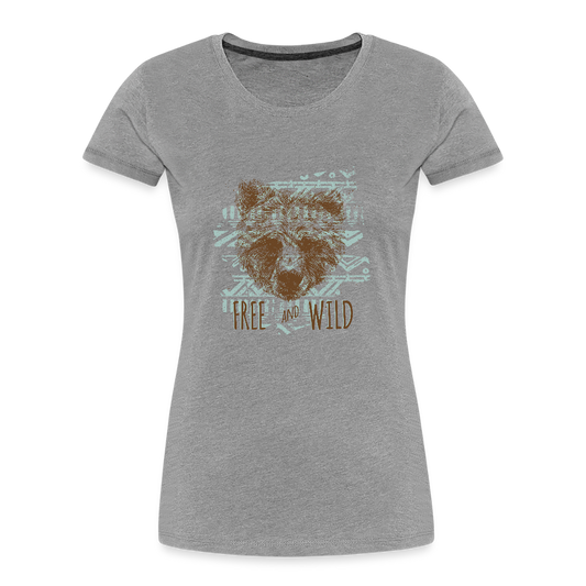 Vrouwen premium bio T-shirt - grijs gemêleerd