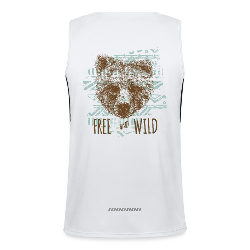 Functionele contrasterende tanktop voor mannen - wit/zwart