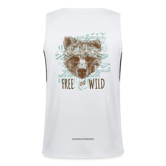 Functionele contrasterende tanktop voor mannen - wit/zwart
