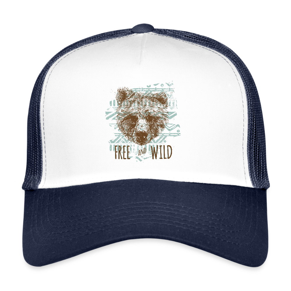 Trucker Cap - wit/navy