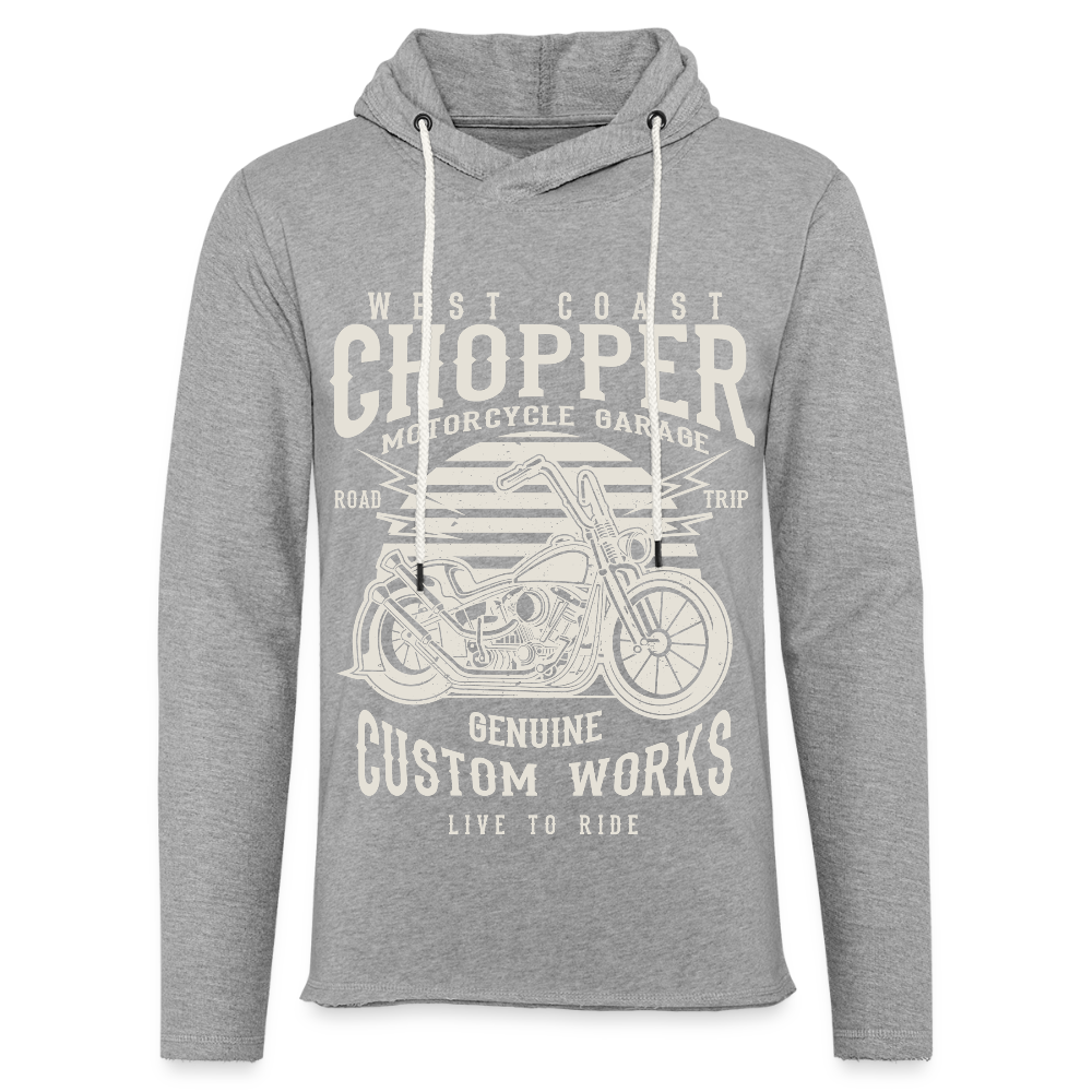 Lichte hoodie unisex - grijs gemêleerd