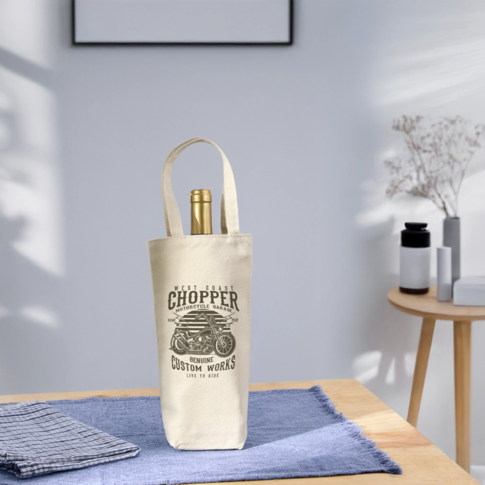 Cadeauzak voor flessen - nature