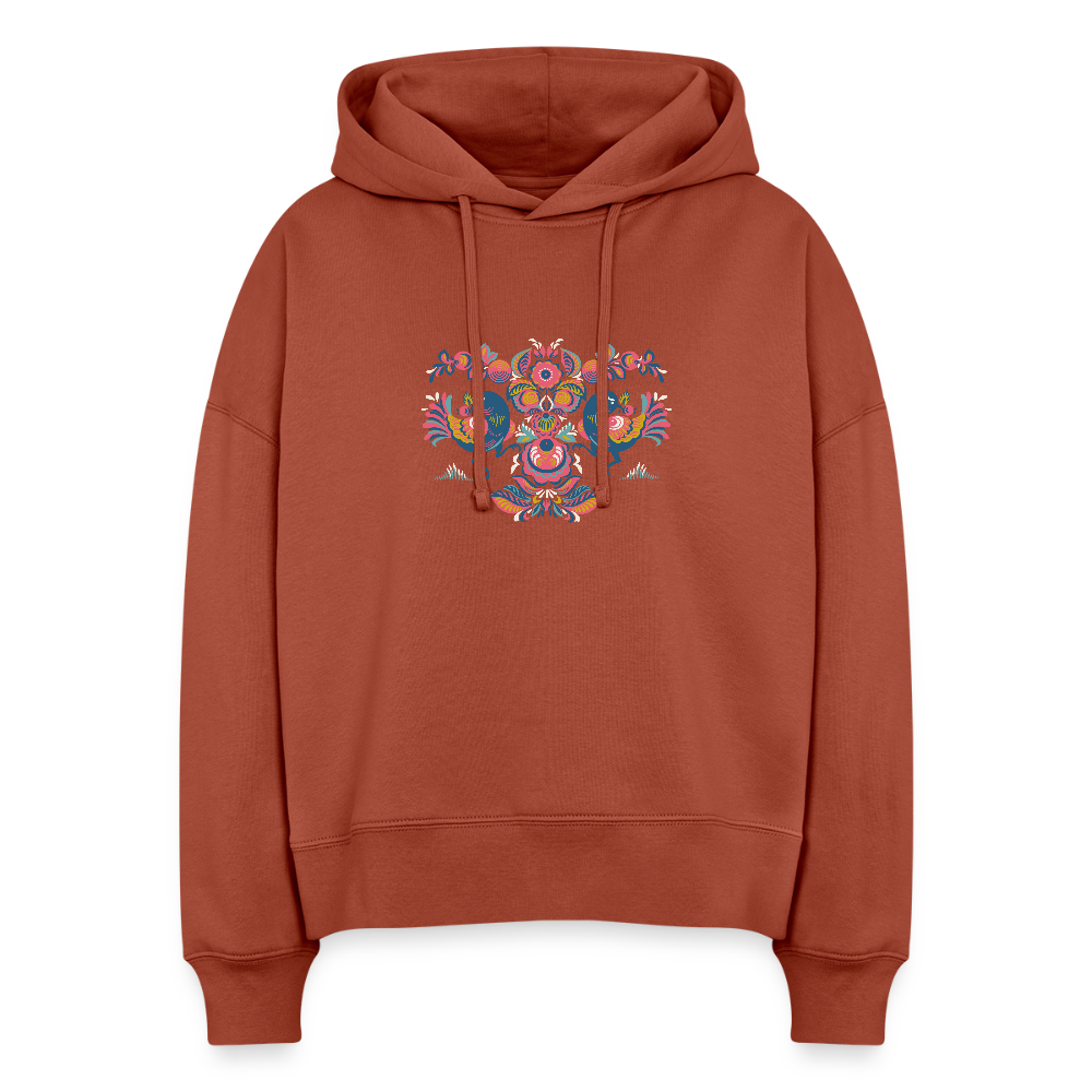 Stanley/Stella Vrouwen boxy bio hoodie Nora - terracotta