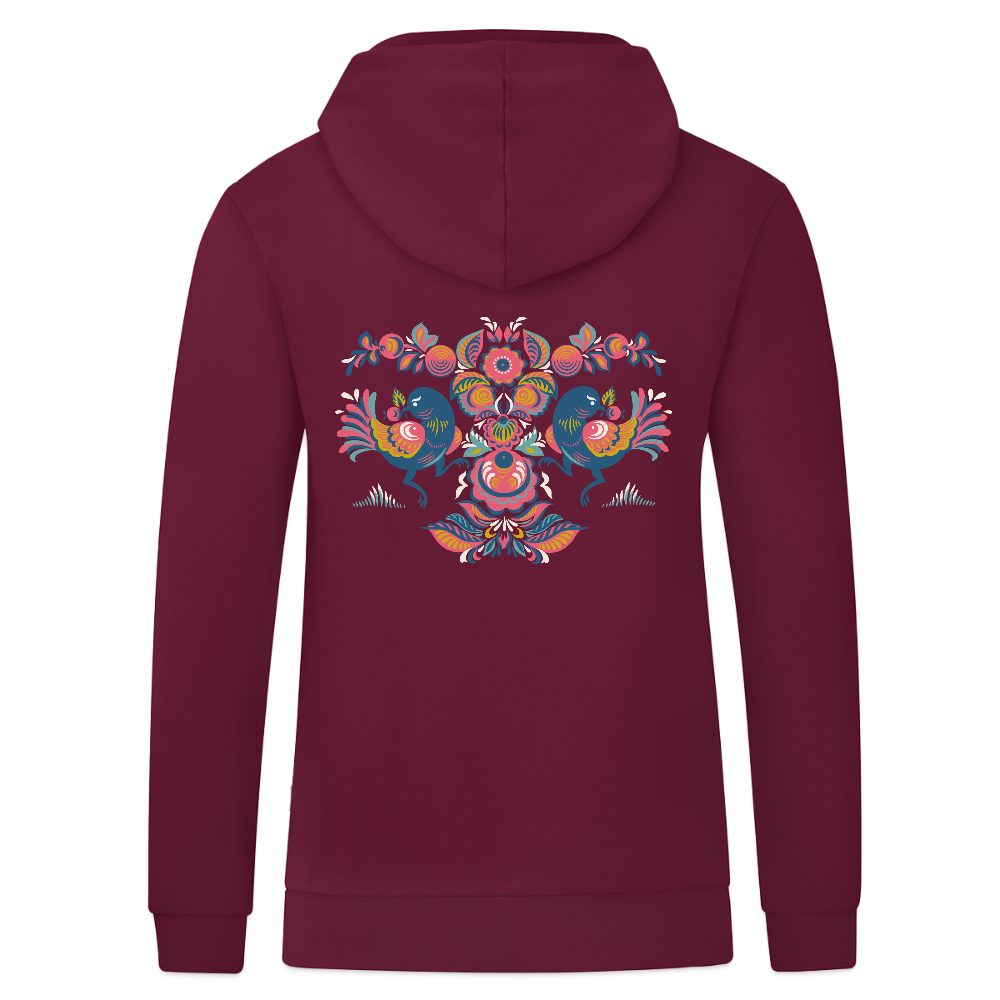 JAKO Ziphoodie Organic - wijnrood