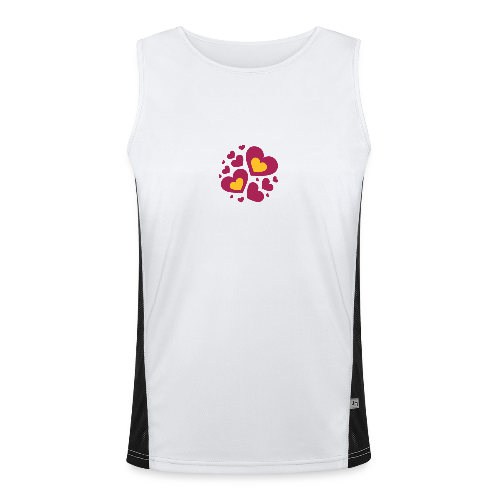 Functionele contrasterende tanktop voor mannen - wit/zwart