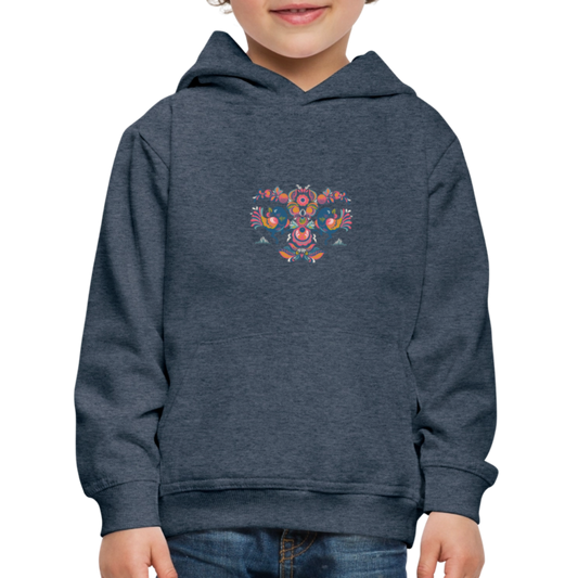 Kinderen trui Premium met capuchon - jeansblauw