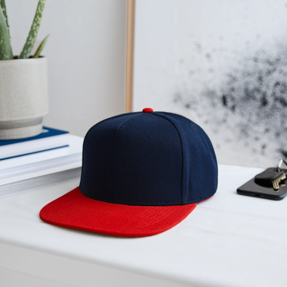 Snapback cap - navy/rood