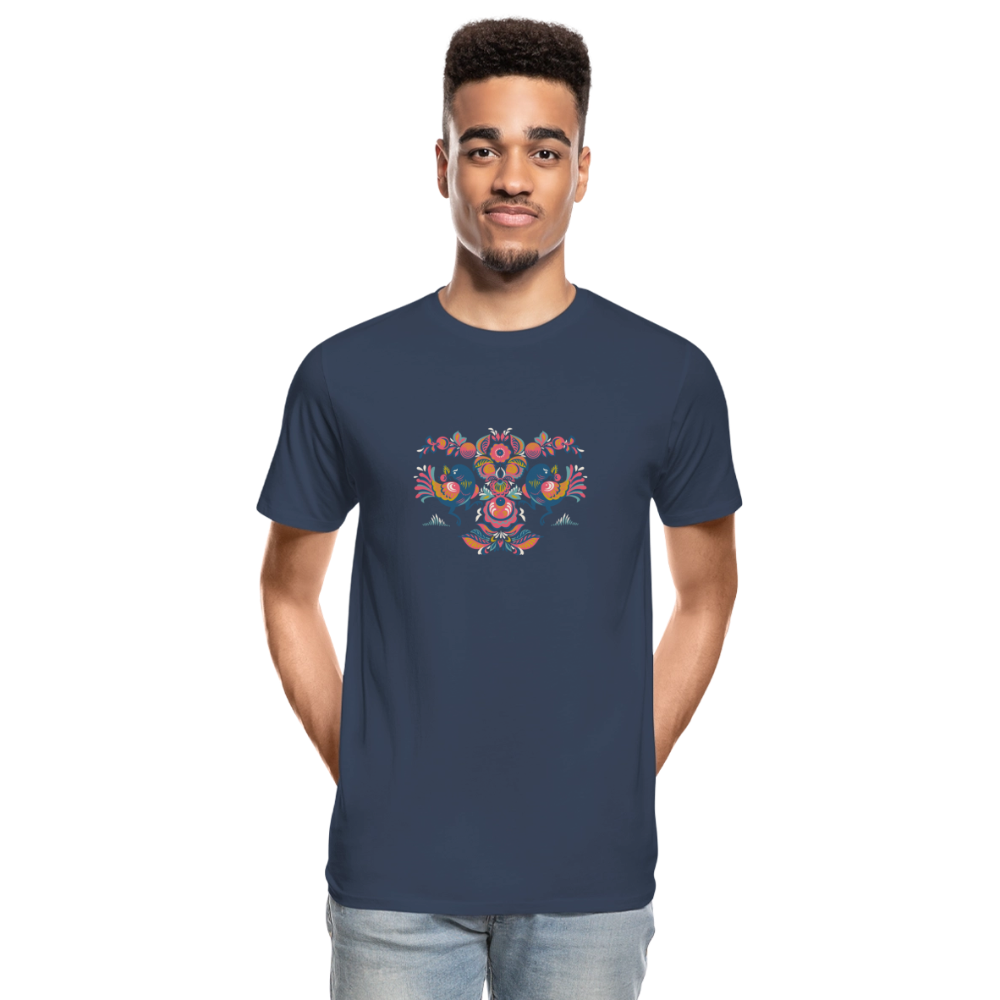 Mannen premium biologisch T-shirt - navy