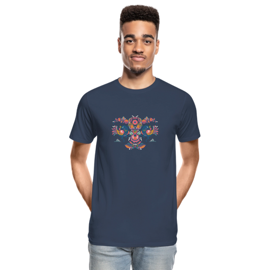Mannen premium biologisch T-shirt - navy