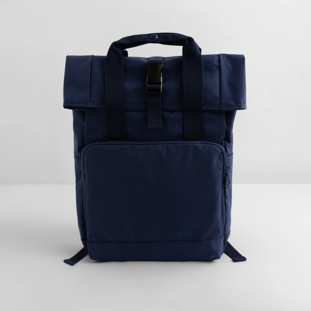 Rolltop rugzak met twee hengsels - navy